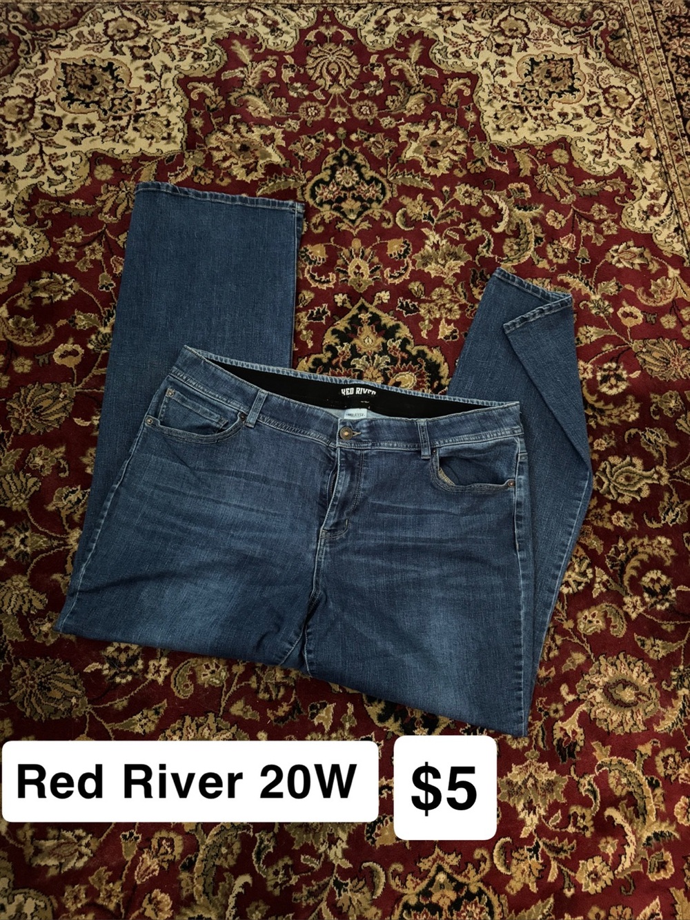 Women's Dark Blue Stretch Jeans - 20W